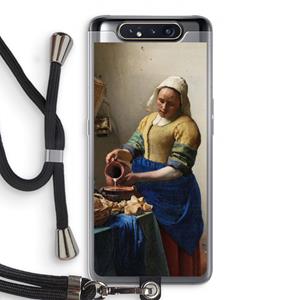 CaseCompany The Milkmaid: Samsung Galaxy A80 Transparant Hoesje met koord