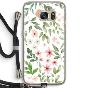 CaseCompany Botanical sweet flower heaven: Samsung Galaxy S7 Transparant Hoesje met koord
