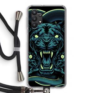 CaseCompany Cougar and Vipers: Samsung Galaxy A32 5G Transparant Hoesje met koord