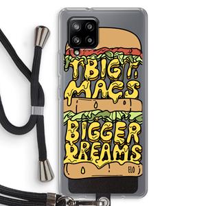 CaseCompany Big Macs Bigger Dreams: Samsung Galaxy A42 5G Transparant Hoesje met koord