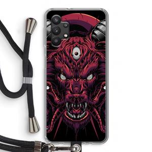 CaseCompany Hell Hound and Serpents: Samsung Galaxy A32 5G Transparant Hoesje met koord
