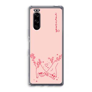 CaseCompany Best Friends: Sony Xperia 5 Transparant Hoesje