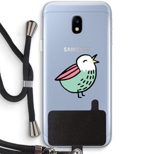 CaseCompany Birdy: Samsung Galaxy J3 (2017) Transparant Hoesje met koord