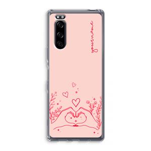 CaseCompany Love is in the air: Sony Xperia 5 Transparant Hoesje
