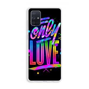 CaseCompany Only Love: Galaxy A71 Transparant Hoesje