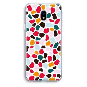 CaseCompany Colored Giraffe: Samsung Galaxy J3 (2017) Transparant Hoesje