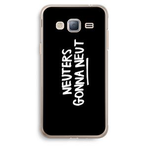 CaseCompany Neuters (zwart): Samsung Galaxy J3 (2016) Transparant Hoesje