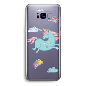 CaseCompany Vliegende eenhoorn: Samsung Galaxy S8 Plus Transparant Hoesje