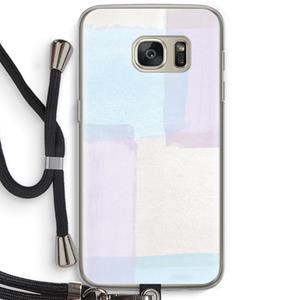 CaseCompany Square pastel: Samsung Galaxy S7 Transparant Hoesje met koord