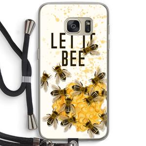 CaseCompany Let it bee: Samsung Galaxy S7 Transparant Hoesje met koord