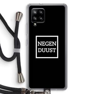 CaseCompany Negenduust black: Samsung Galaxy A42 5G Transparant Hoesje met koord