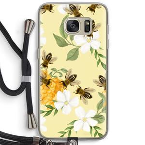 CaseCompany No flowers without bees: Samsung Galaxy S7 Transparant Hoesje met koord