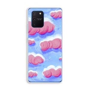 CaseCompany Roze wolken met vogels: Samsung Galaxy Note 10 Lite Transparant Hoesje