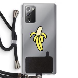 CaseCompany Banana: Samsung Galaxy Note 20 / Note 20 5G Transparant Hoesje met koord