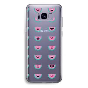 CaseCompany Smiley watermeloenprint: Samsung Galaxy S8 Plus Transparant Hoesje