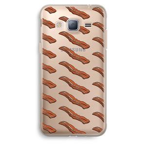 CaseCompany Bacon to my eggs #2: Samsung Galaxy J3 (2016) Transparant Hoesje