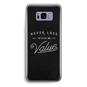 CaseCompany Never lose your value: Samsung Galaxy S8 Plus Transparant Hoesje