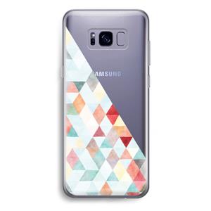 CaseCompany Gekleurde driehoekjes pastel: Samsung Galaxy S8 Plus Transparant Hoesje
