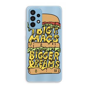 CaseCompany Big Macs Bigger Dreams: Samsung Galaxy A52 Transparant Hoesje
