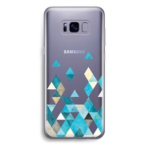 CaseCompany Gekleurde driehoekjes blauw: Samsung Galaxy S8 Plus Transparant Hoesje