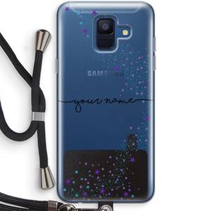 CaseCompany Sterren: Samsung Galaxy A6 (2018) Transparant Hoesje met koord