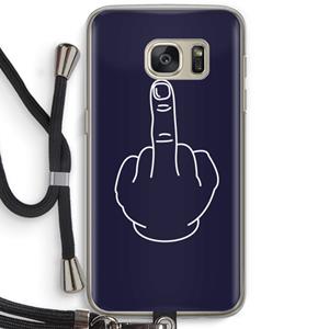 CaseCompany F**k U: Samsung Galaxy S7 Transparant Hoesje met koord