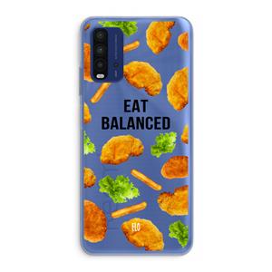 CaseCompany Eat Balanced: Xiaomi Redmi 9T Transparant Hoesje