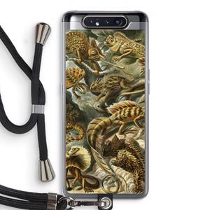 CaseCompany Haeckel Lacertilia: Samsung Galaxy A80 Transparant Hoesje met koord