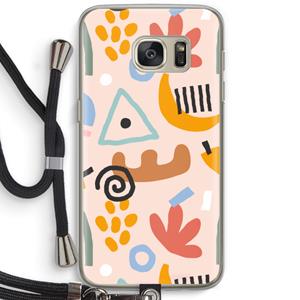CaseCompany Abstract: Samsung Galaxy S7 Transparant Hoesje met koord