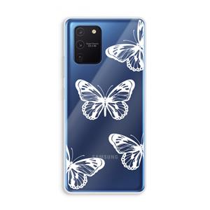 CaseCompany White butterfly: Samsung Galaxy Note 10 Lite Transparant Hoesje