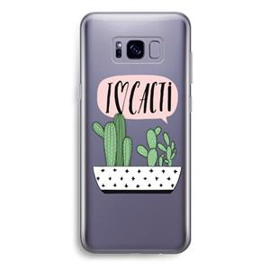 CaseCompany I love cacti: Samsung Galaxy S8 Plus Transparant Hoesje