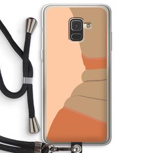CaseCompany Bikini: Samsung Galaxy A8 (2018) Transparant Hoesje met koord