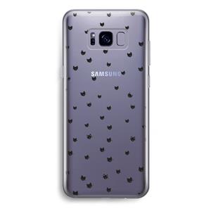 CaseCompany Kleine kattenkopjes: Samsung Galaxy S8 Plus Transparant Hoesje