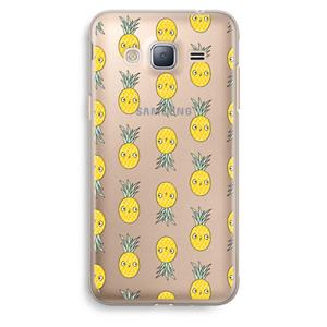 CaseCompany Ananas: Samsung Galaxy J3 (2016) Transparant Hoesje