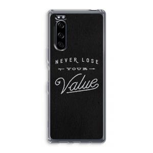 CaseCompany Never lose your value: Sony Xperia 5 Transparant Hoesje