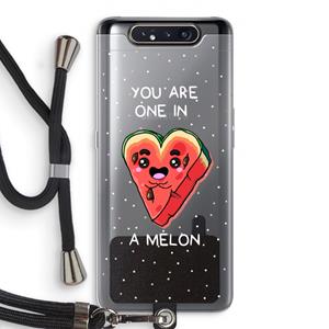 CaseCompany One In A Melon: Samsung Galaxy A80 Transparant Hoesje met koord