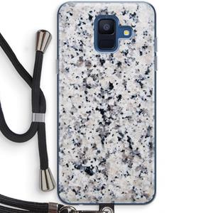 CaseCompany Gespikkelde marmer: Samsung Galaxy A6 (2018) Transparant Hoesje met koord