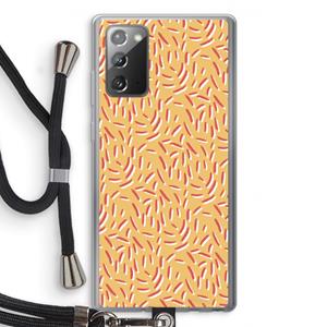 CaseCompany Camouflage: Samsung Galaxy Note 20 / Note 20 5G Transparant Hoesje met koord