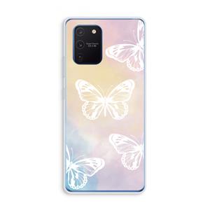 CaseCompany White butterfly: Samsung Galaxy Note 10 Lite Transparant Hoesje