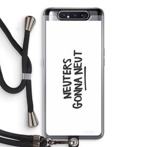 CaseCompany Neuters: Samsung Galaxy A80 Transparant Hoesje met koord