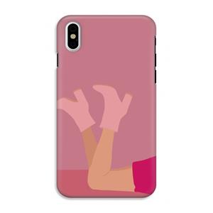 CaseCompany Pink boots: iPhone X Tough Case