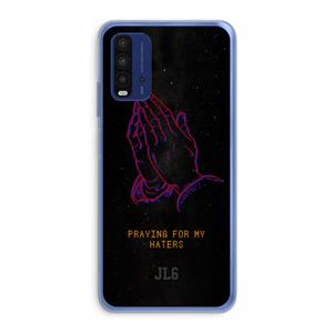 CaseCompany Praying For My Haters: Xiaomi Redmi 9T Transparant Hoesje