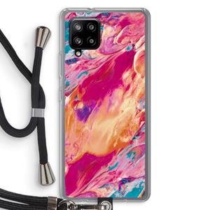 CaseCompany Pastel Echoes: Samsung Galaxy A42 5G Transparant Hoesje met koord