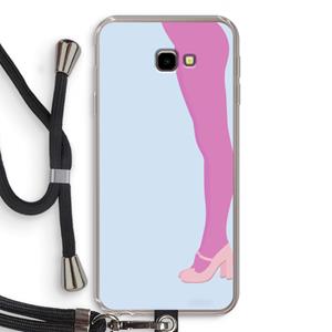 CaseCompany Pink panty: Samsung Galaxy J4 Plus Transparant Hoesje met koord