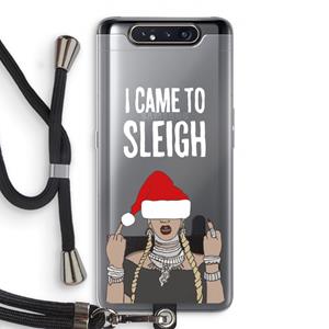 CaseCompany Came To Sleigh: Samsung Galaxy A80 Transparant Hoesje met koord
