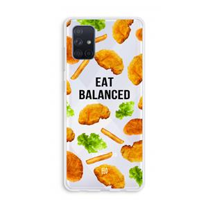 CaseCompany Eat Balanced: Galaxy A71 Transparant Hoesje