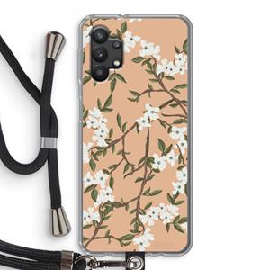 CaseCompany Blossoming spring: Samsung Galaxy A32 5G Transparant Hoesje met koord