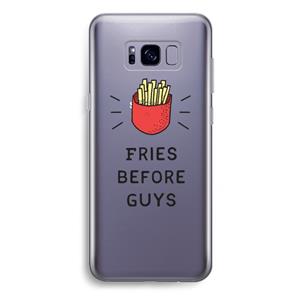 CaseCompany Fries before guys: Samsung Galaxy S8 Plus Transparant Hoesje