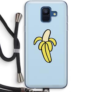 CaseCompany Banana: Samsung Galaxy A6 (2018) Transparant Hoesje met koord
