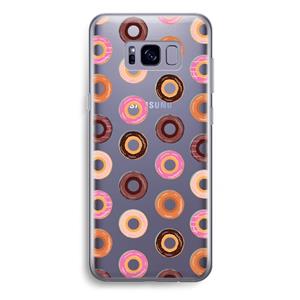CaseCompany Donuts: Samsung Galaxy S8 Plus Transparant Hoesje
